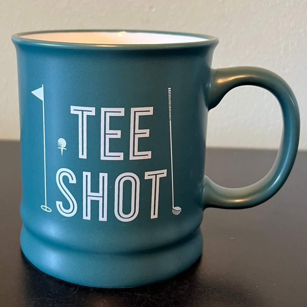 Samsonico USA TEE SHOT Golf Green Ceramic Coffee Mug Enthusiast Pro Golfer Cup